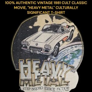 🤘🎸1981 EXCELLENT Condition 45 Years Vintage "Heavy Metal" Movie ULTRA-RARE Tee